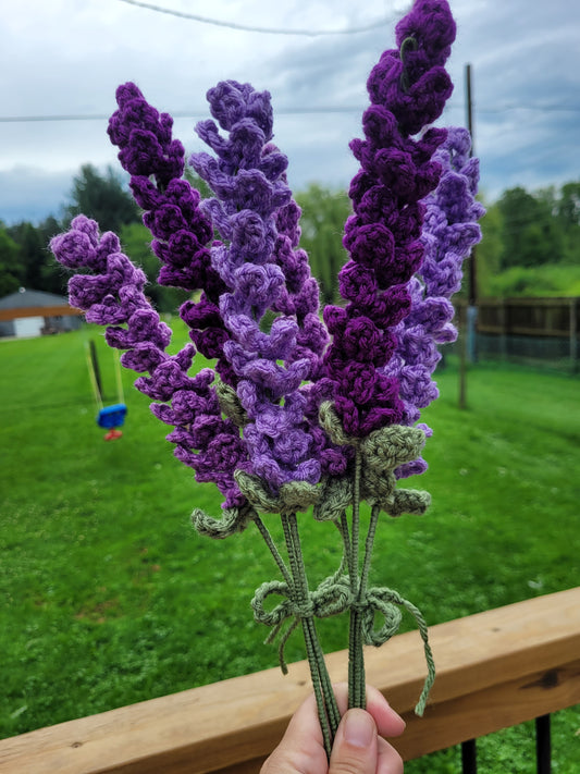 Crochet lavender bunch (3 stems)