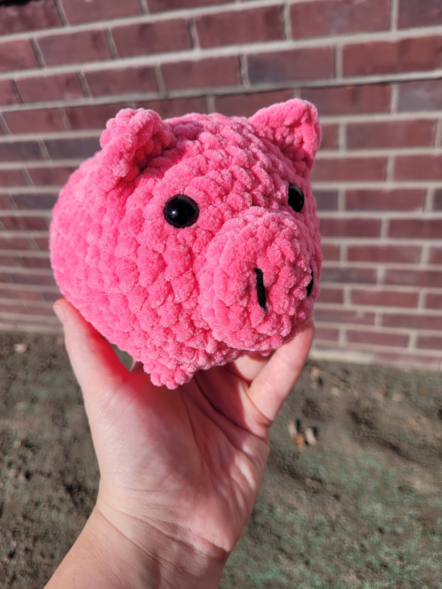 Chunky crochet pig