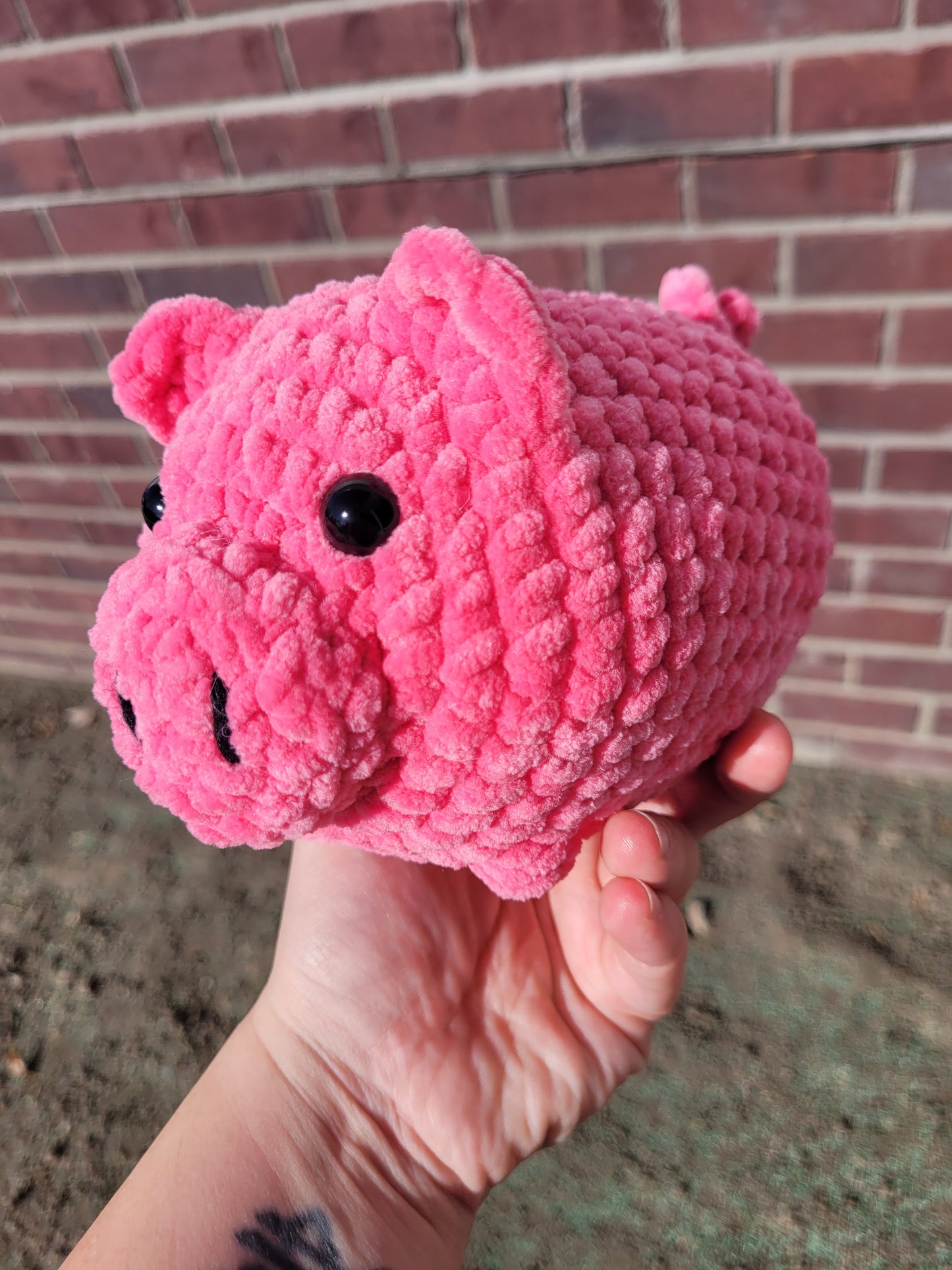 Chunky crochet pig