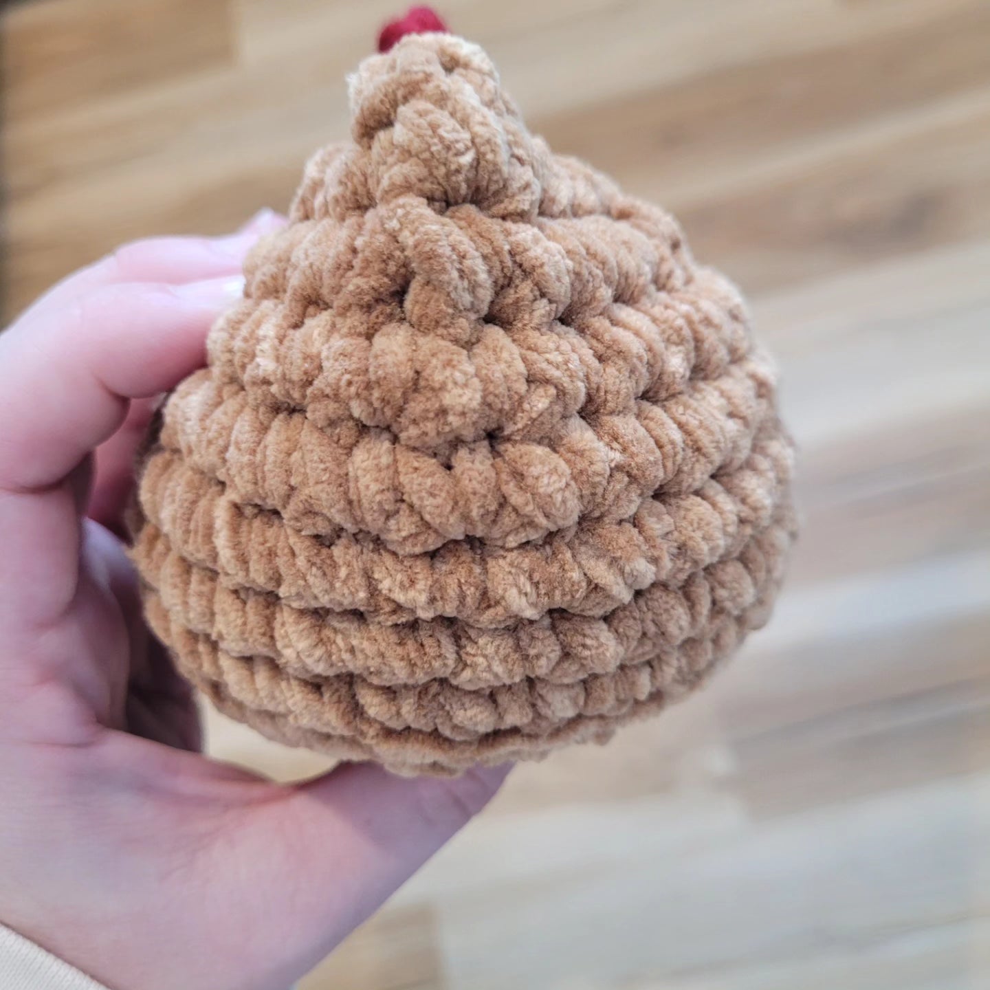 Caramel Brown Crochet Chicken