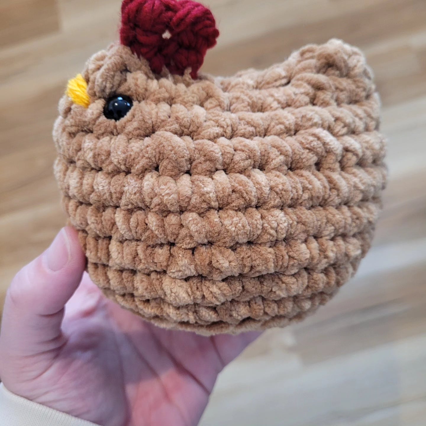 Caramel Brown Crochet Chicken