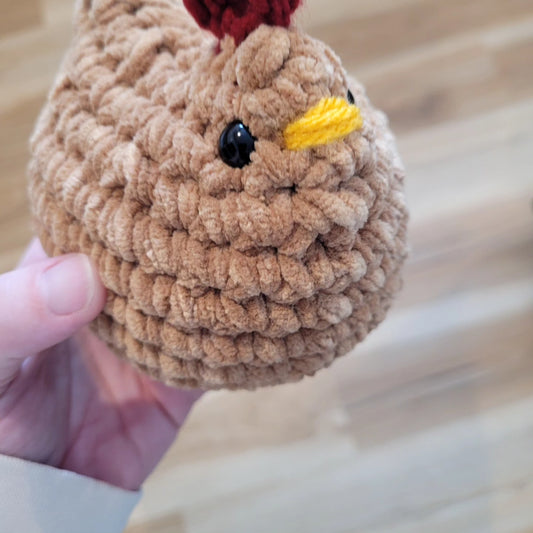 Caramel Brown Crochet Chicken